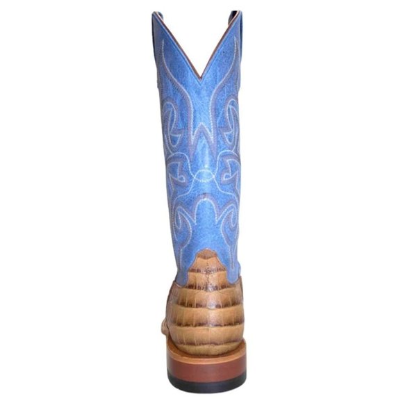 MEN'S HORSE POWER TOASTED PECAN BLUE SENSATION CAIMAN PRINT WESTERN BOOT 10D - Picture 3 of 8